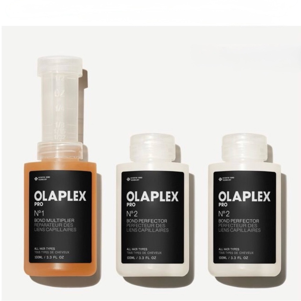 OLAPLEX Pro Bond Multiplier and Perfector Set - Black, Orange, and White